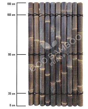 Black Bamboe tuinschermen halve black